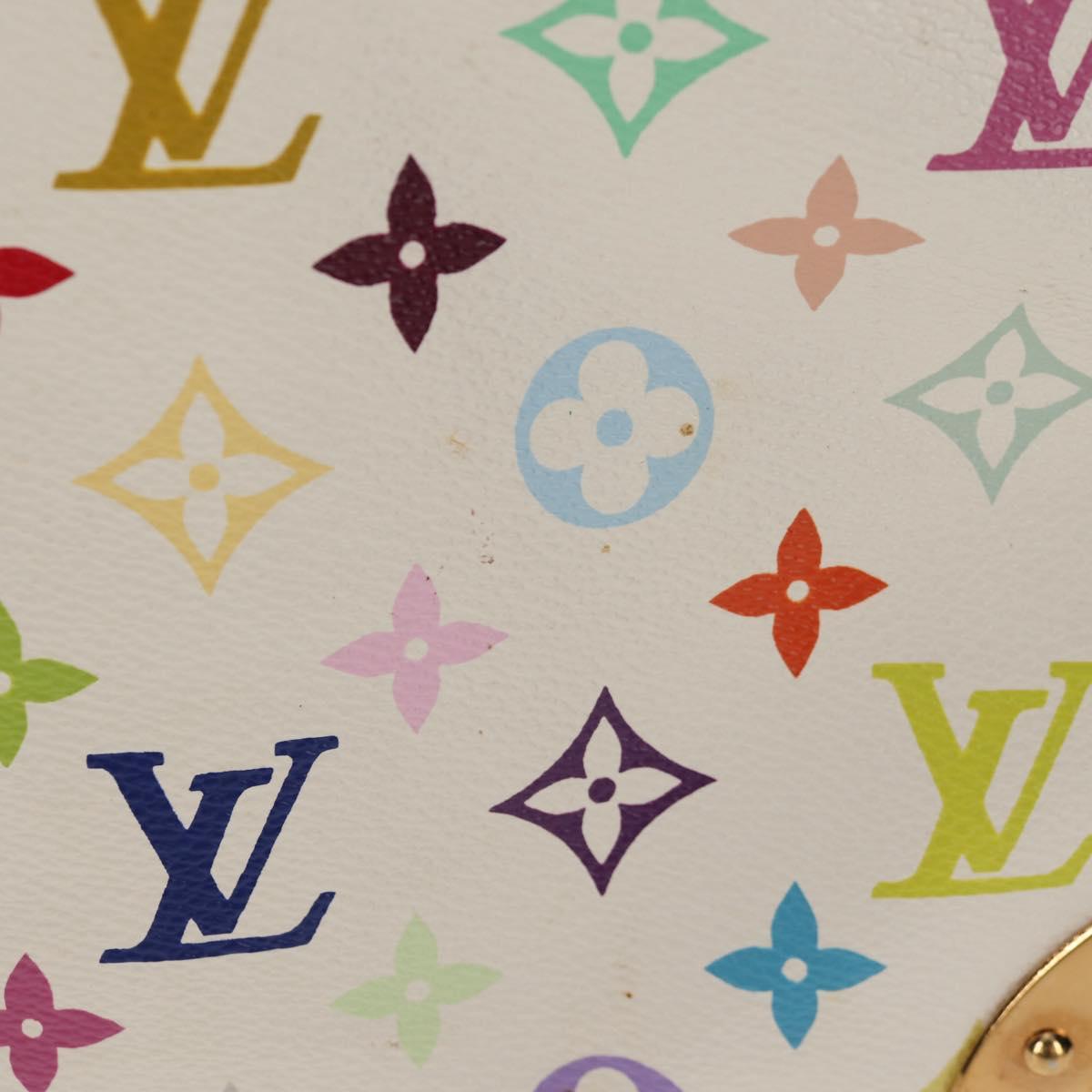 LOUIS VUITTON Monogram Multicolor Speedy 30 Hand Bag White M92643 LV Auth ki6066