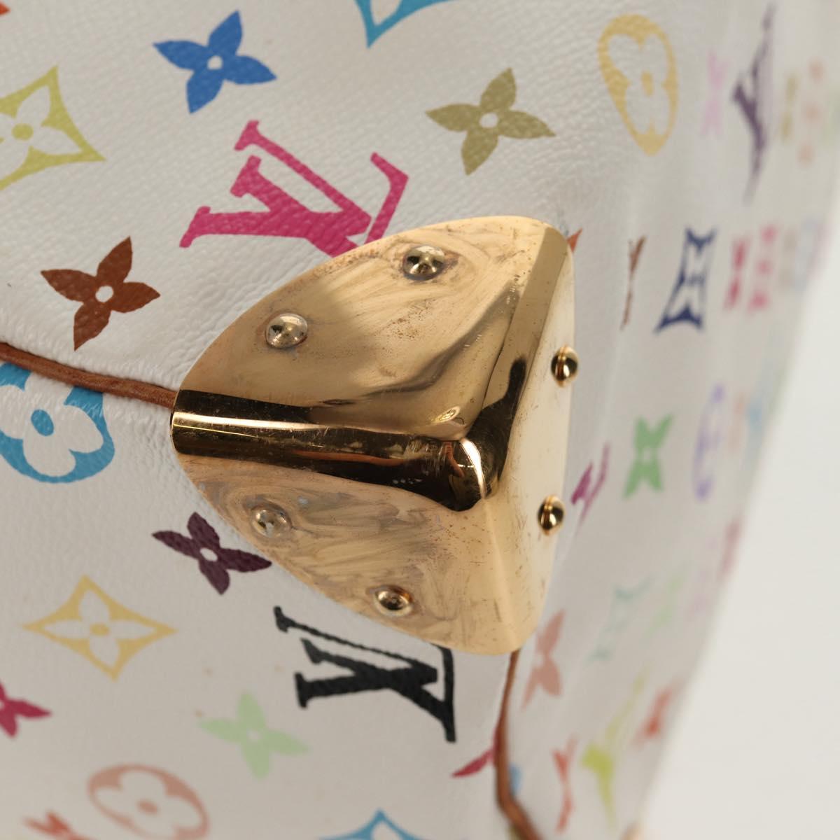 LOUIS VUITTON Monogram Multicolor Speedy 30 Hand Bag White M92643 LV Auth ki6066