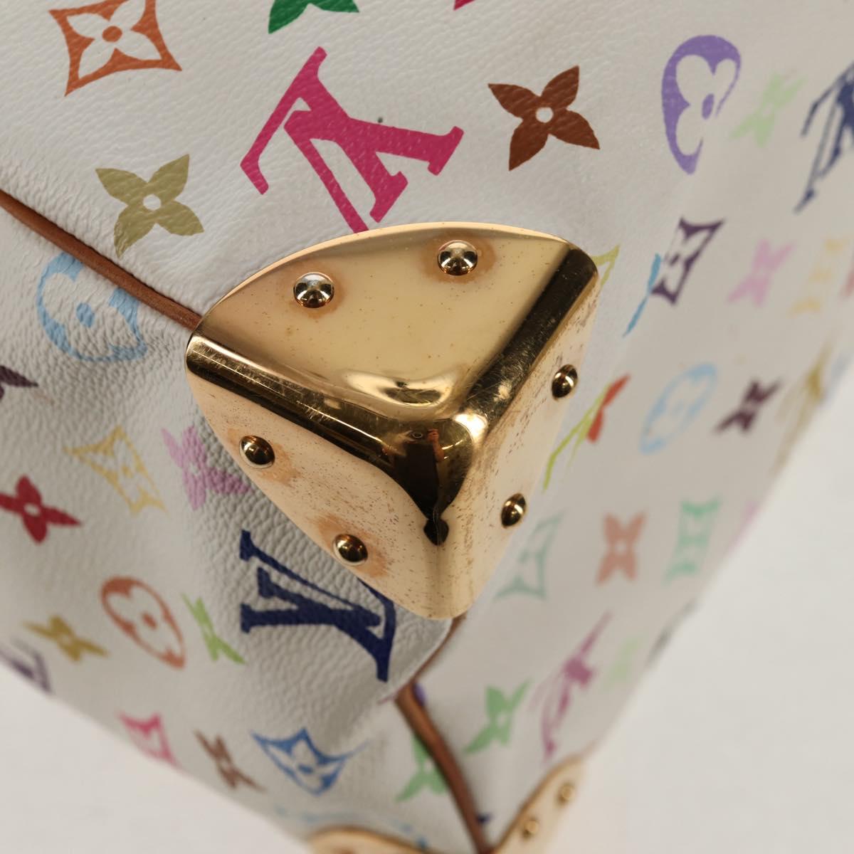 LOUIS VUITTON Monogram Multicolor Speedy 30 Hand Bag White M92643 LV Auth ki6066