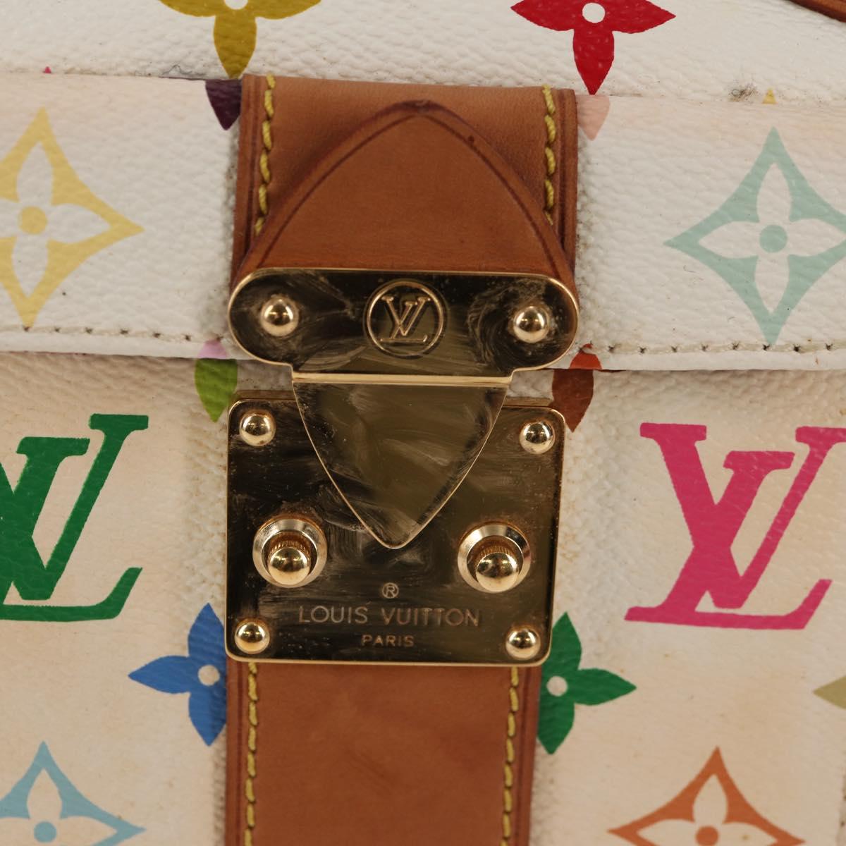 LOUIS VUITTON Monogram Multicolor Speedy 30 Hand Bag White M92643 LV Auth ki6066