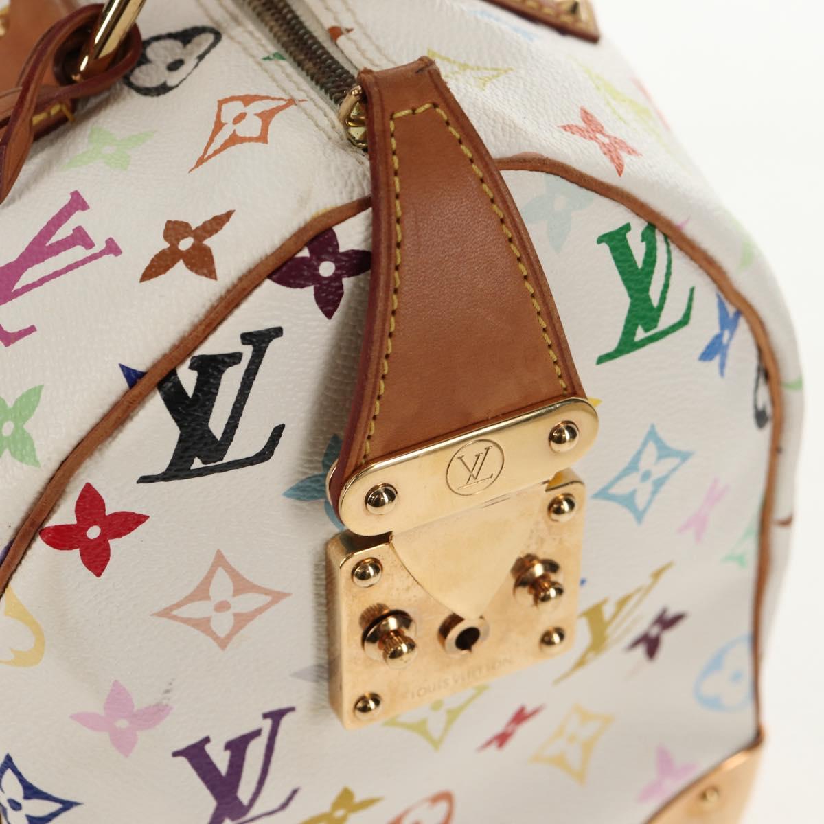 LOUIS VUITTON Monogram Multicolor Speedy 30 Hand Bag White M92643 LV Auth ki6066