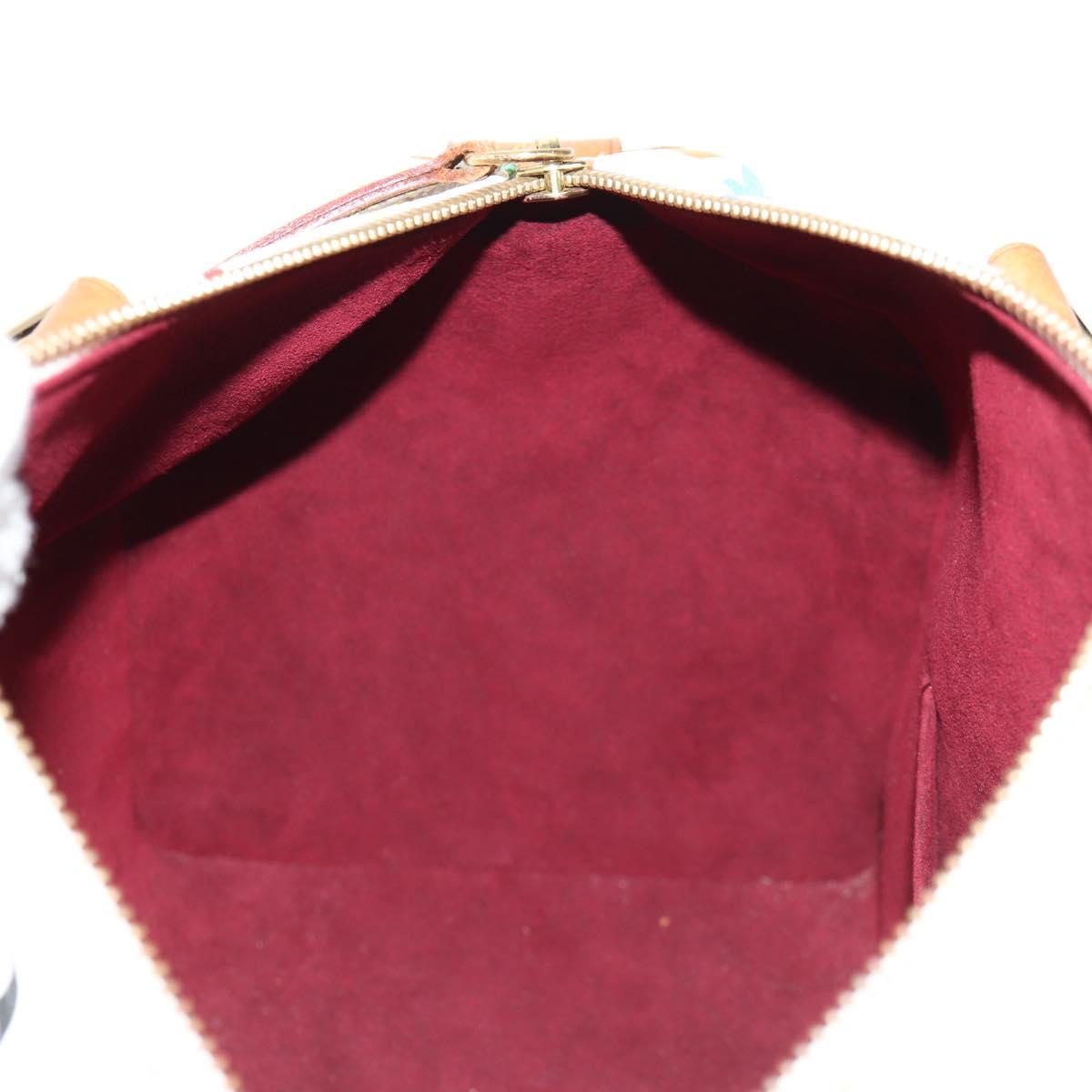 LOUIS VUITTON Monogram Multicolor Speedy 30 Hand Bag White M92643 LV Auth ki6066