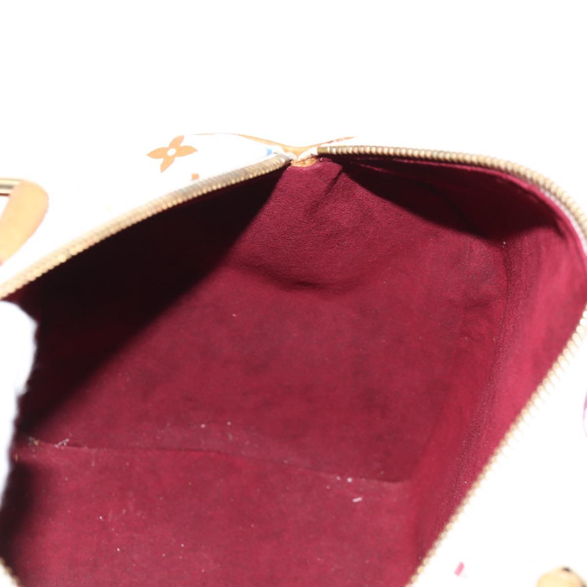 LOUIS VUITTON Monogram Multicolor Speedy 30 Hand Bag White M92643 LV Auth ki6066