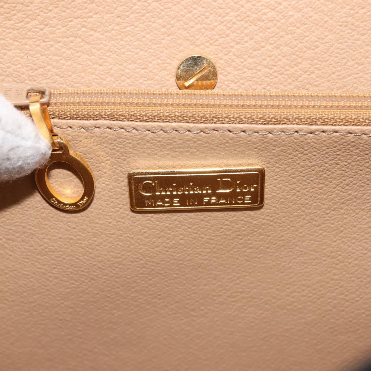 Christian Dior Trotter Canvas Shoulder Bag PVC Leather Navy Auth ki6068