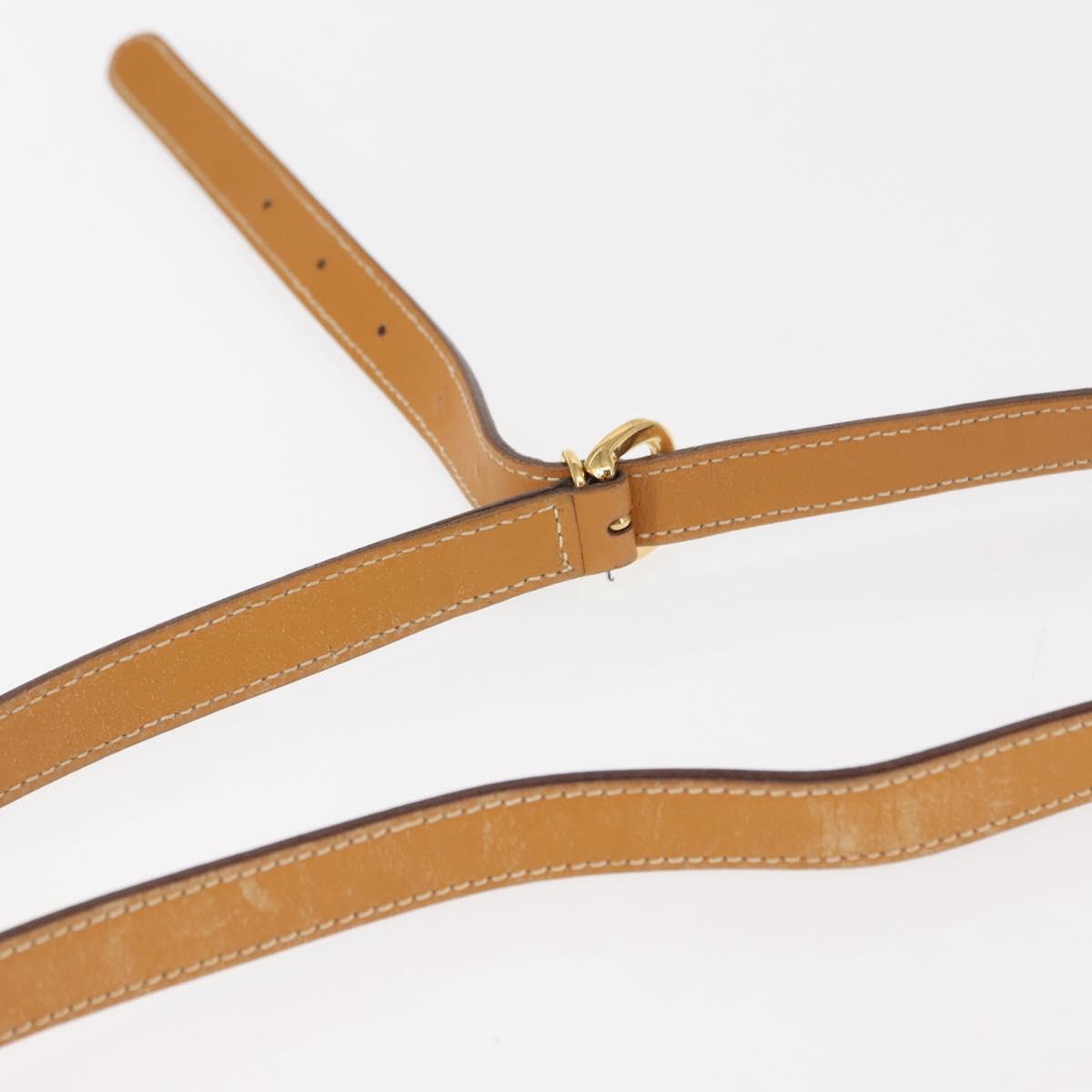 GUCCI Micro GG Canvas Shoulder Bag PVC Leather Beige Auth ki6069