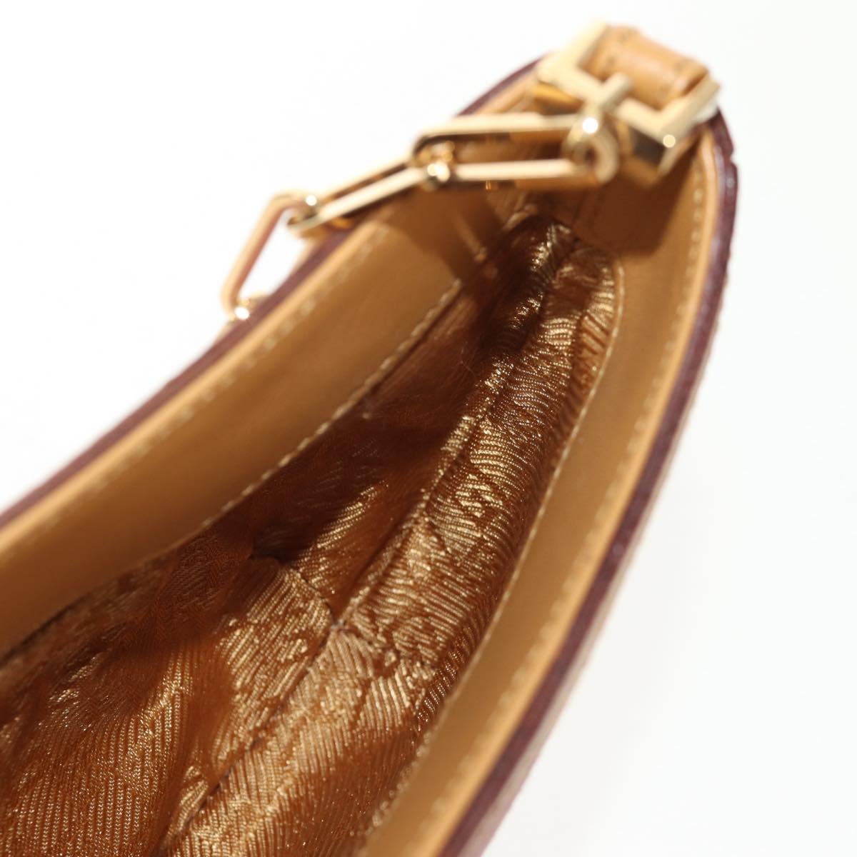 GUCCI Shoulder Bag Suede Leather Pink Beige Auth ki6070V