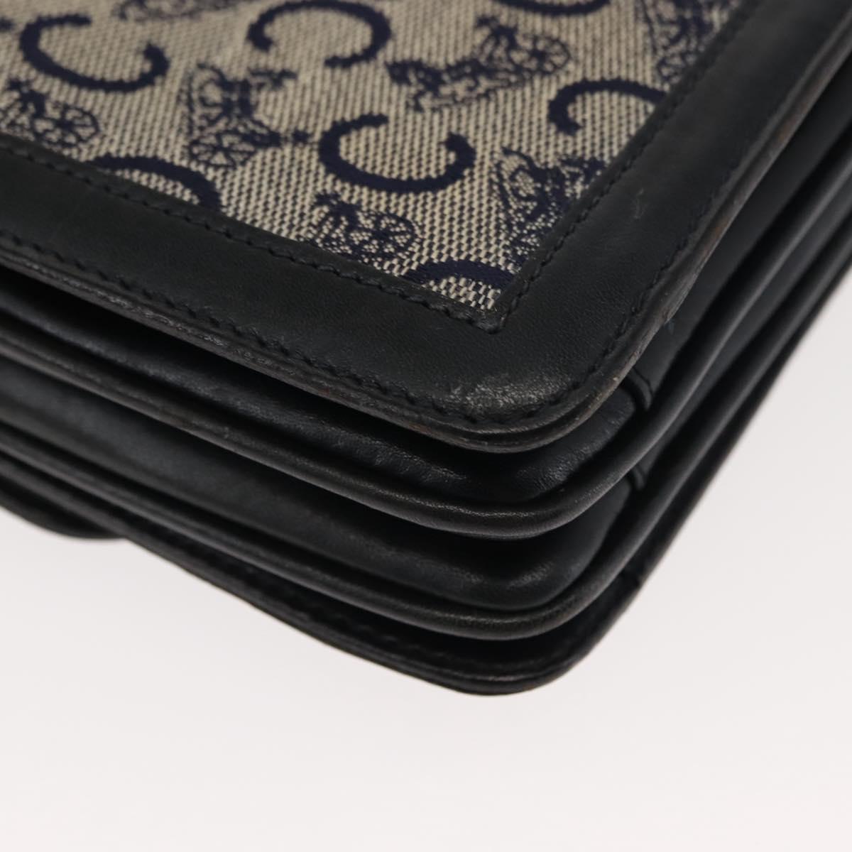 CELINE C Macadam Canvas Shoulder Bag Navy Auth ki6071