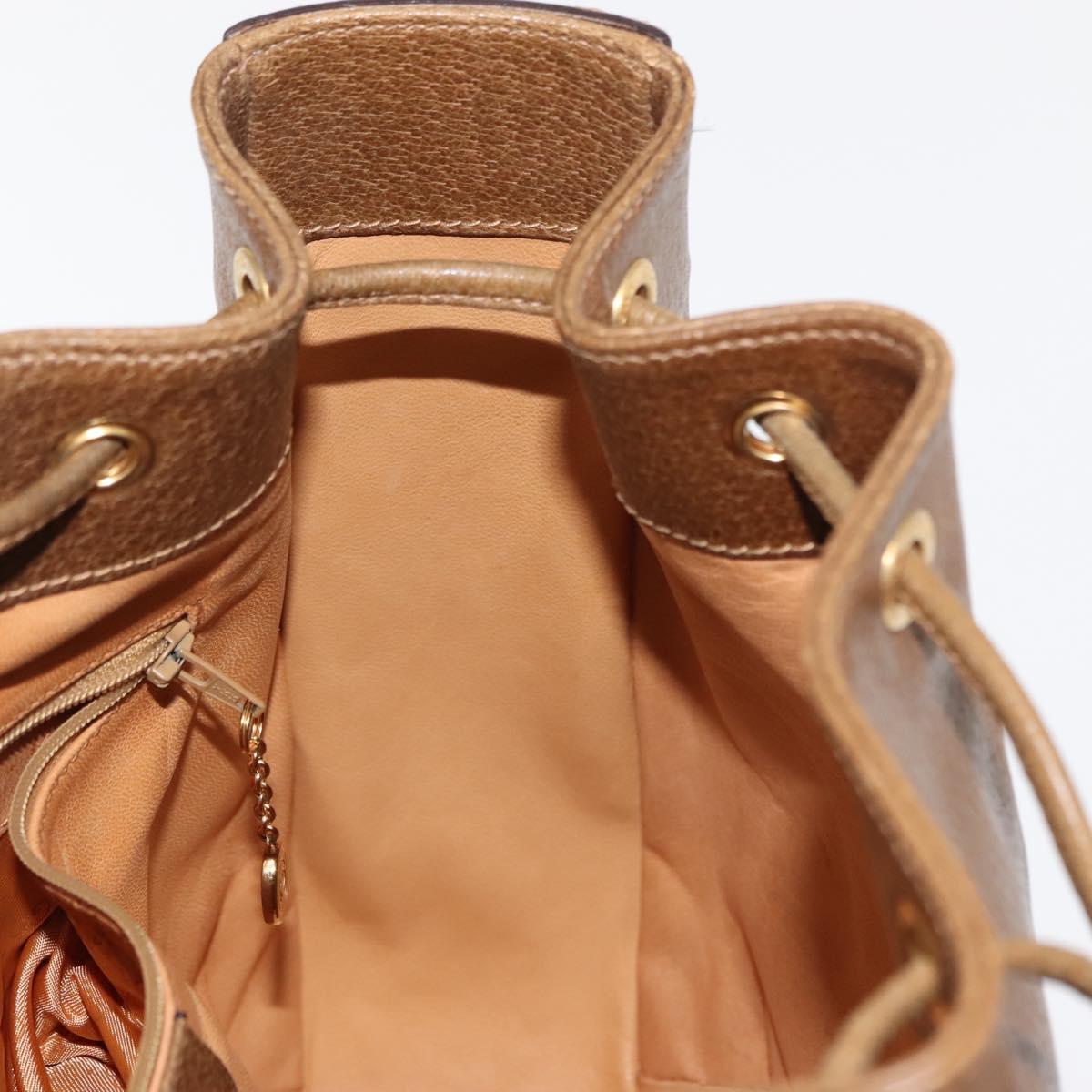 GUCCI Shoulder Bag Leather Brown Auth ki6074