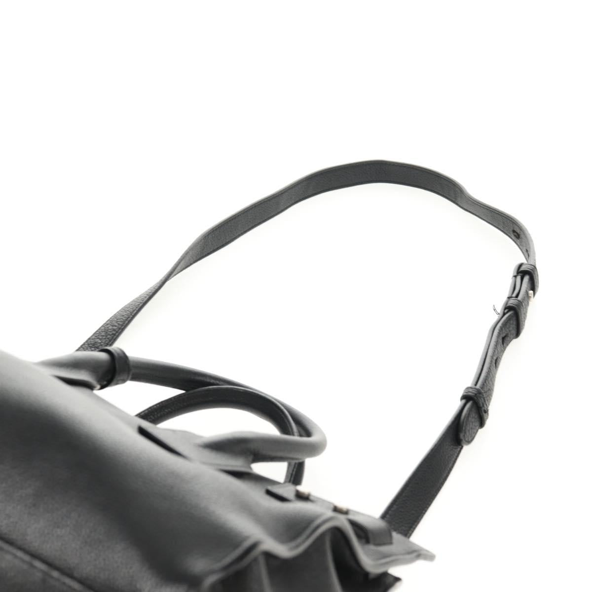 SAINT LAURENT Sac de Jules Tote Bag Leather 2way Black Auth ki6080