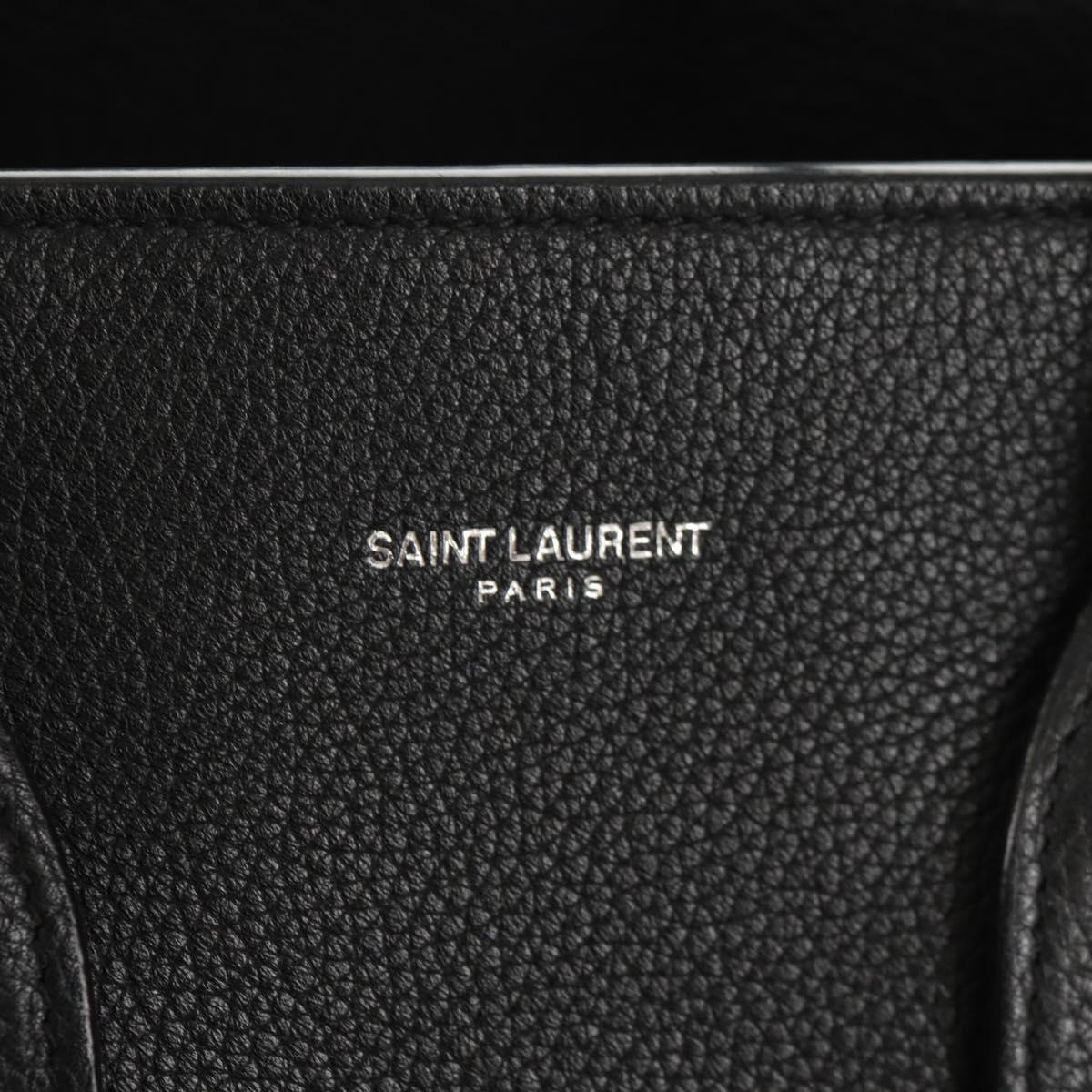 SAINT LAURENT Sac de Jules Tote Bag Leather 2way Black Auth ki6080