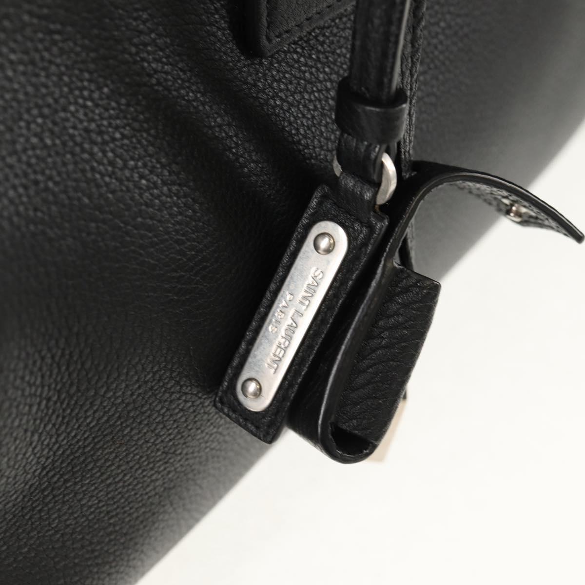 SAINT LAURENT Sac de Jules Tote Bag Leather 2way Black Auth ki6080