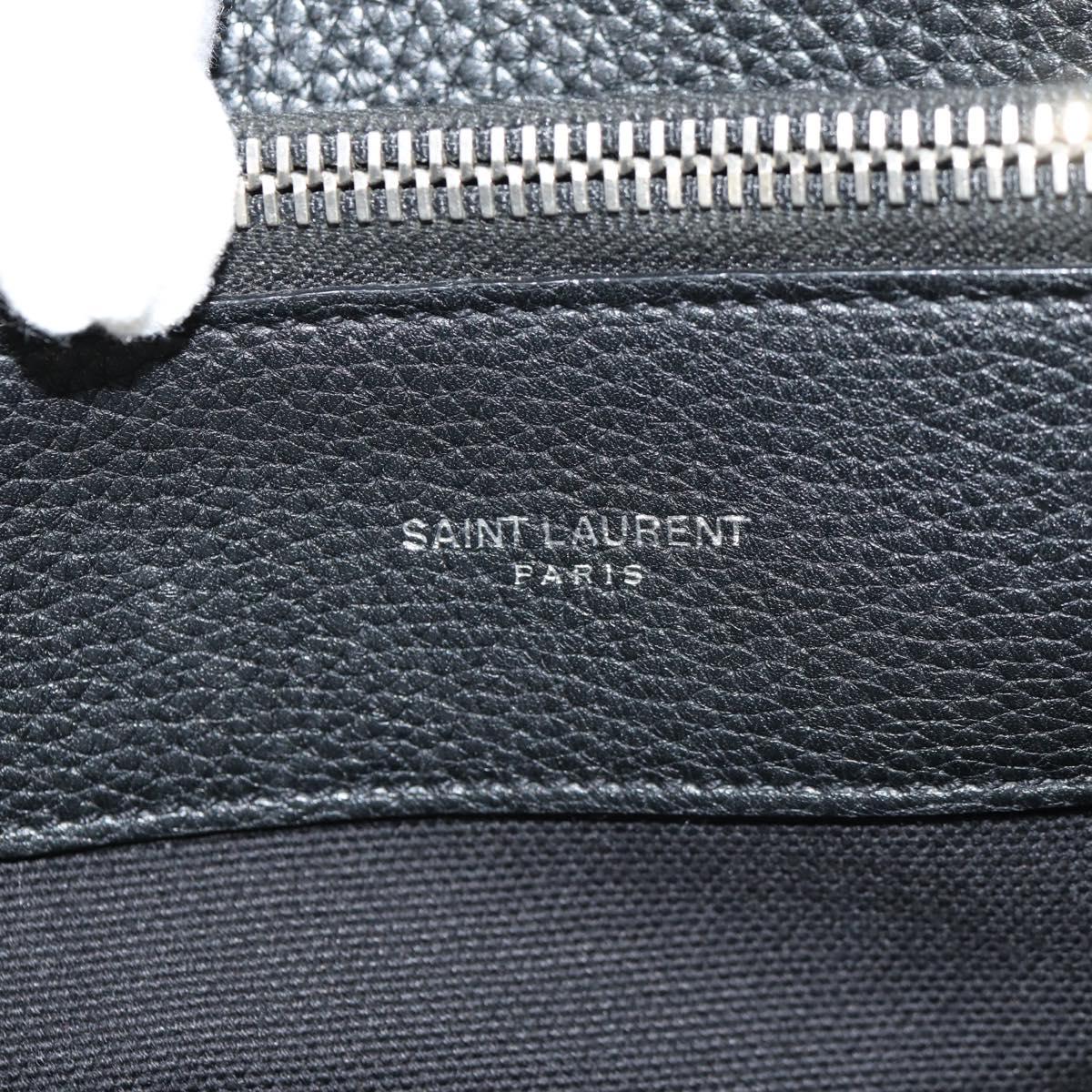 SAINT LAURENT Sac de Jules Tote Bag Leather 2way Black Auth ki6080