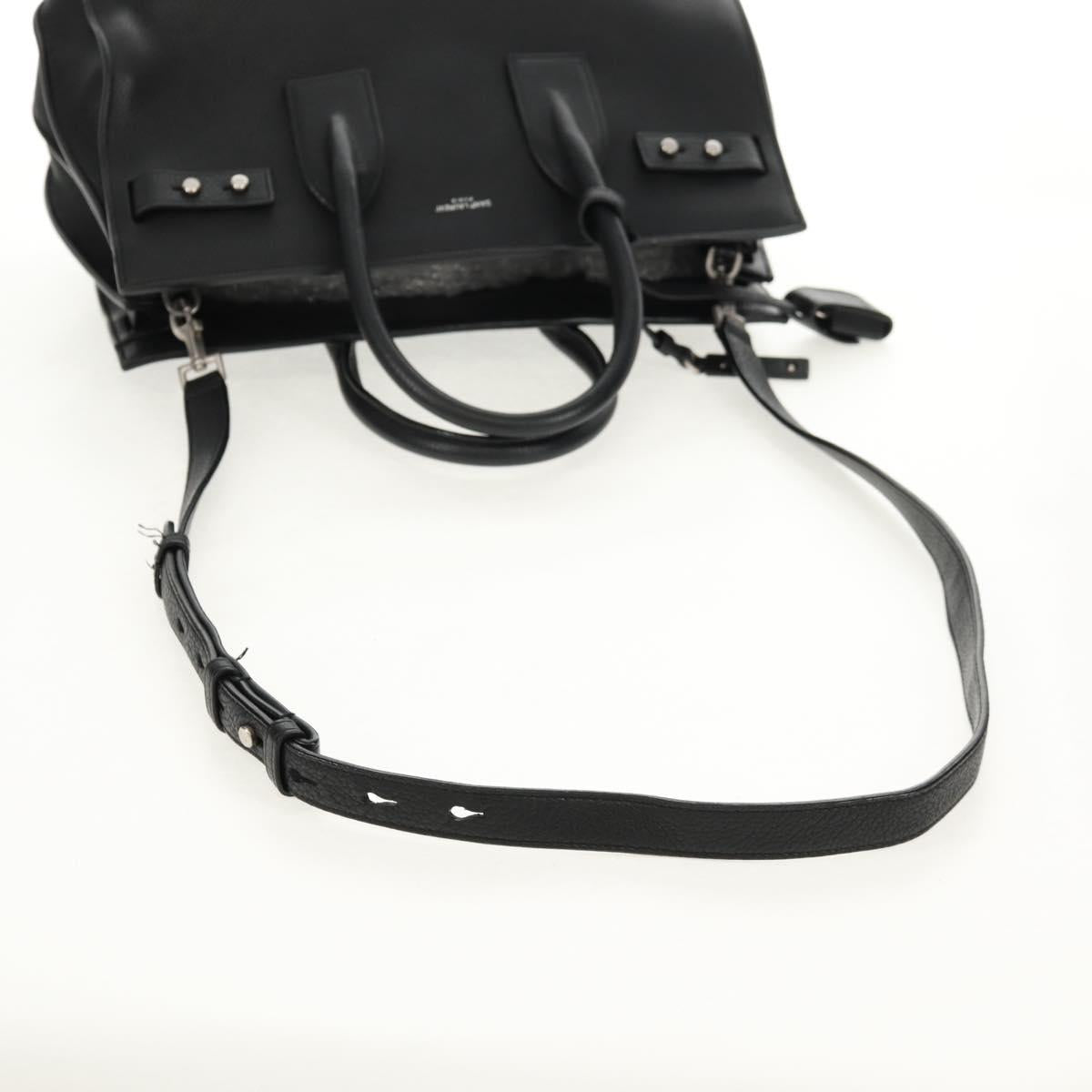 SAINT LAURENT Sac de Jules Tote Bag Leather 2way Black Auth ki6080
