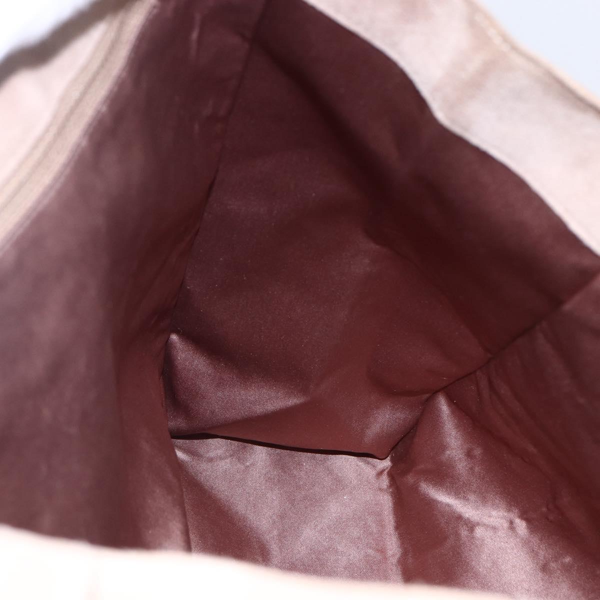 CHANEL patchwork Tote Bag Suede Beige CC Auth ki6084