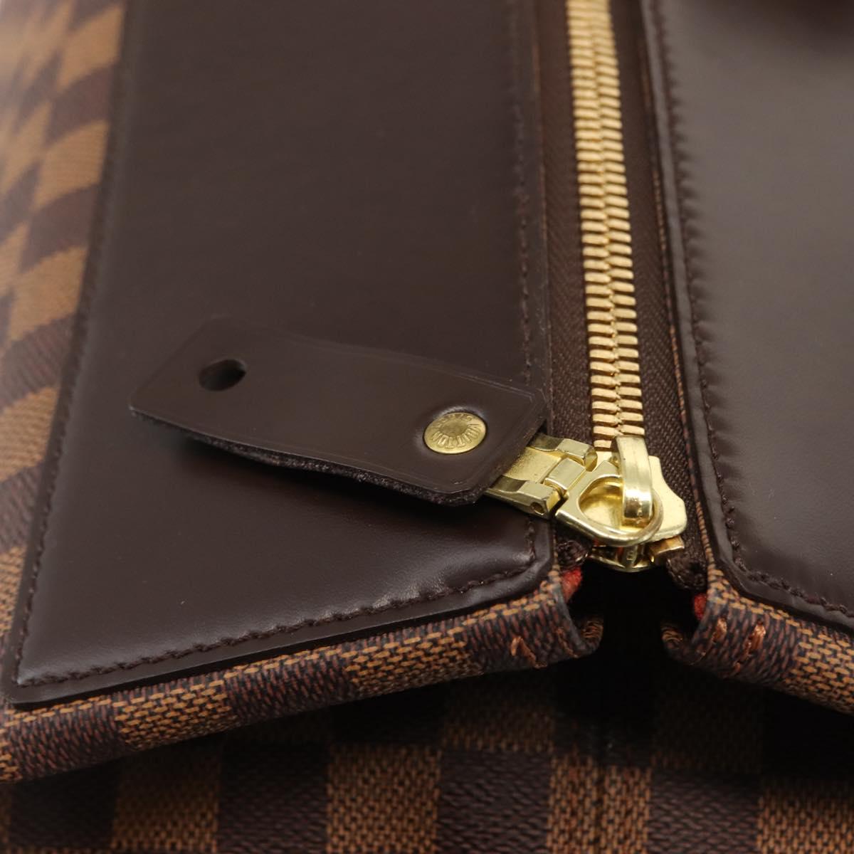 LOUIS VUITTON Damier Ebene Greenwich GM Boston Bag N41155 LV Auth ki6085