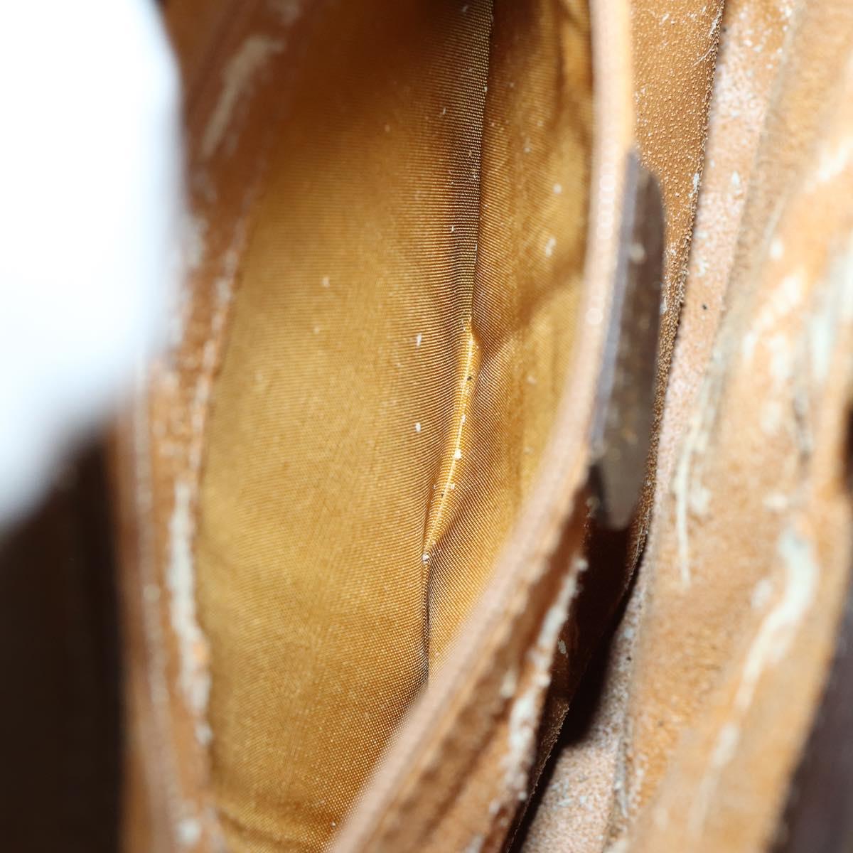 GUCCI Bamboo Hand Bag Leather 2way Brown Auth ki6088