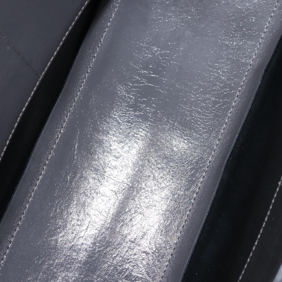 BURBERRY Hand Bag Patent leather 2way Gray Auth ki6089