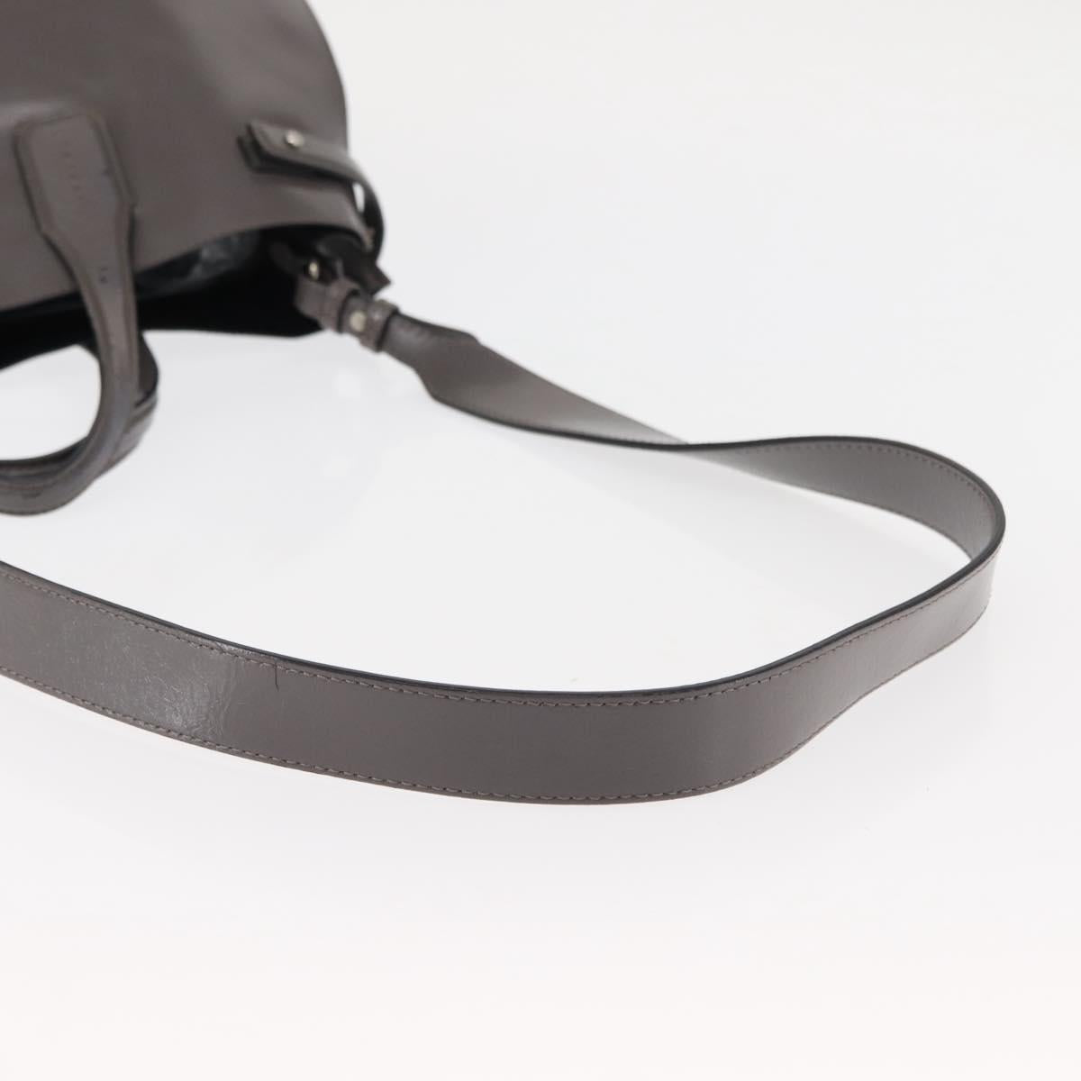 BURBERRY Hand Bag Patent leather 2way Gray Auth ki6089