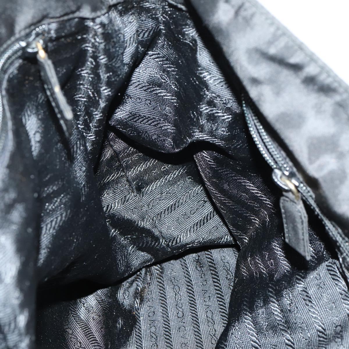 PRADA Tote Bag Nylon Black Auth ki6097