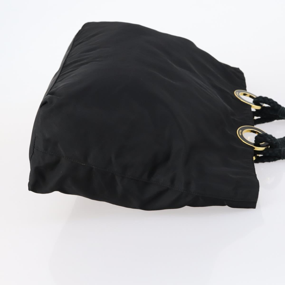 PRADA Tote Bag Nylon Black Auth ki6097