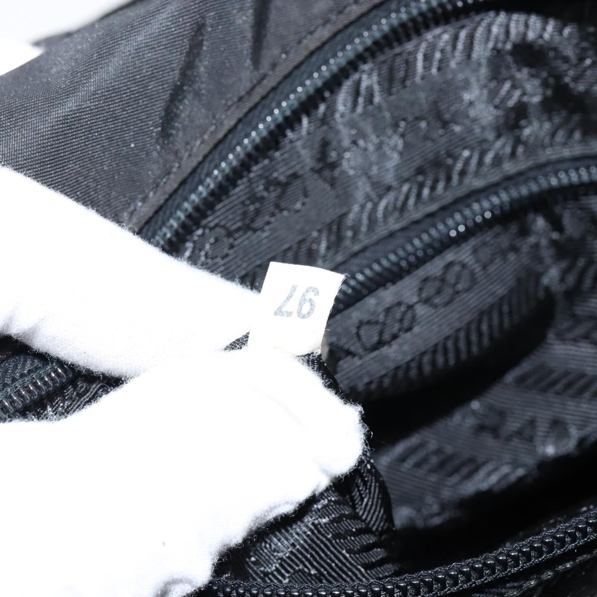 PRADA Hand Bag Nylon Black Auth ki6098