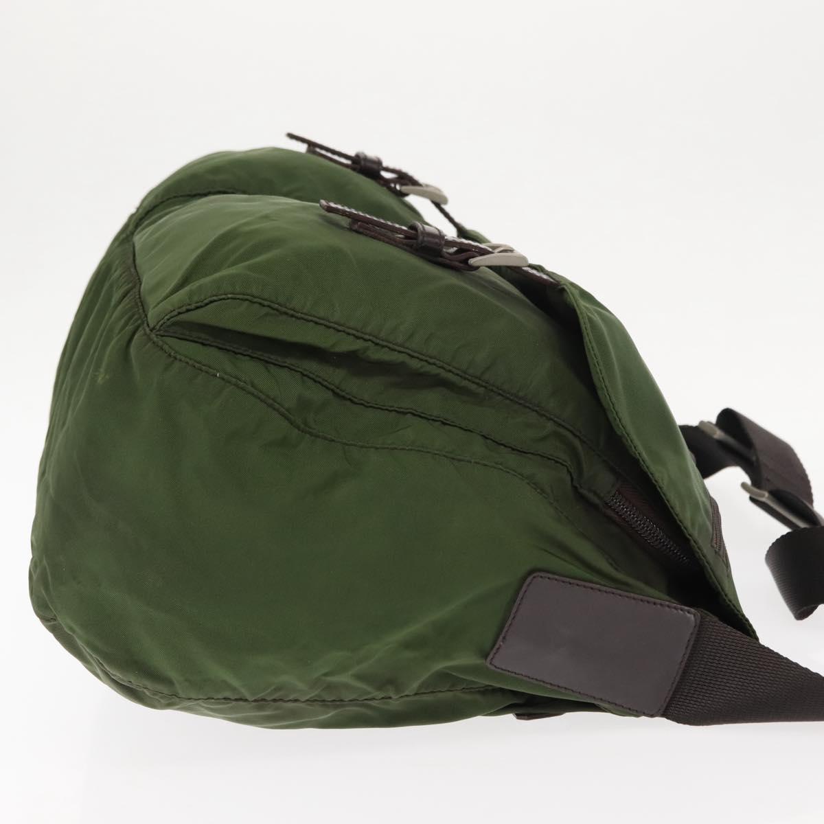 PRADA Shoulder Bag Nylon Khaki Auth ki6099