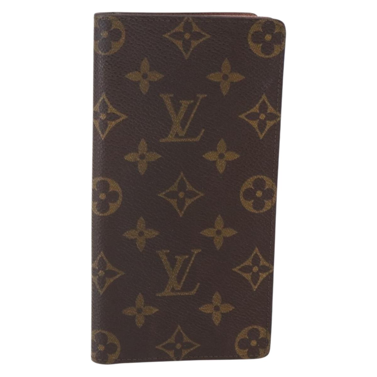 LOUIS VUITTON Monogram Porte Cartes Credit Long Wallet M60825 LV Auth ki6101