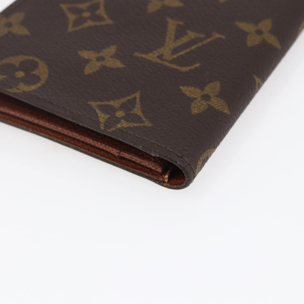 LOUIS VUITTON Monogram Porte Cartes Credit Long Wallet M60825 LV Auth ki6101
