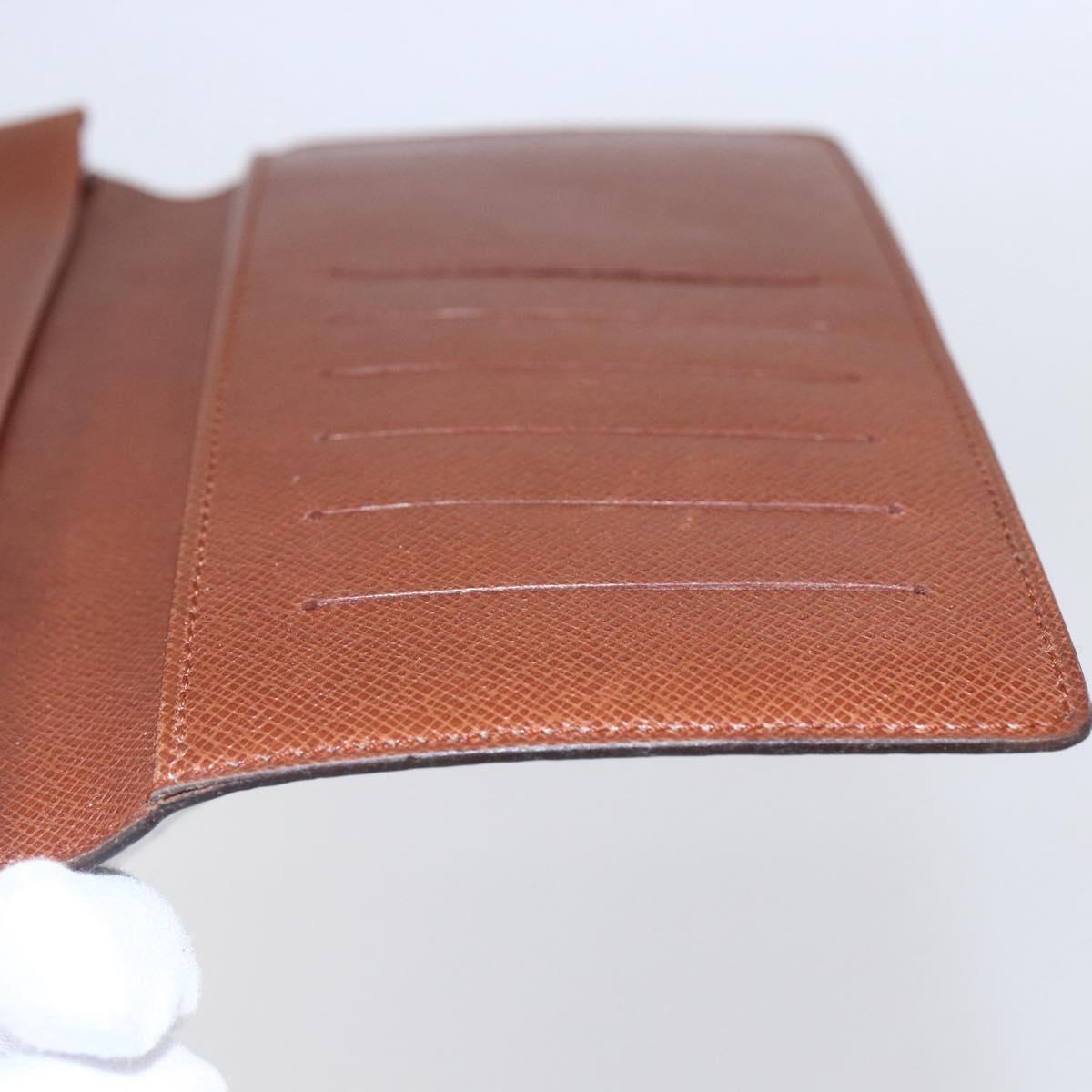 LOUIS VUITTON Monogram Porte Cartes Credit Long Wallet M60825 LV Auth ki6101