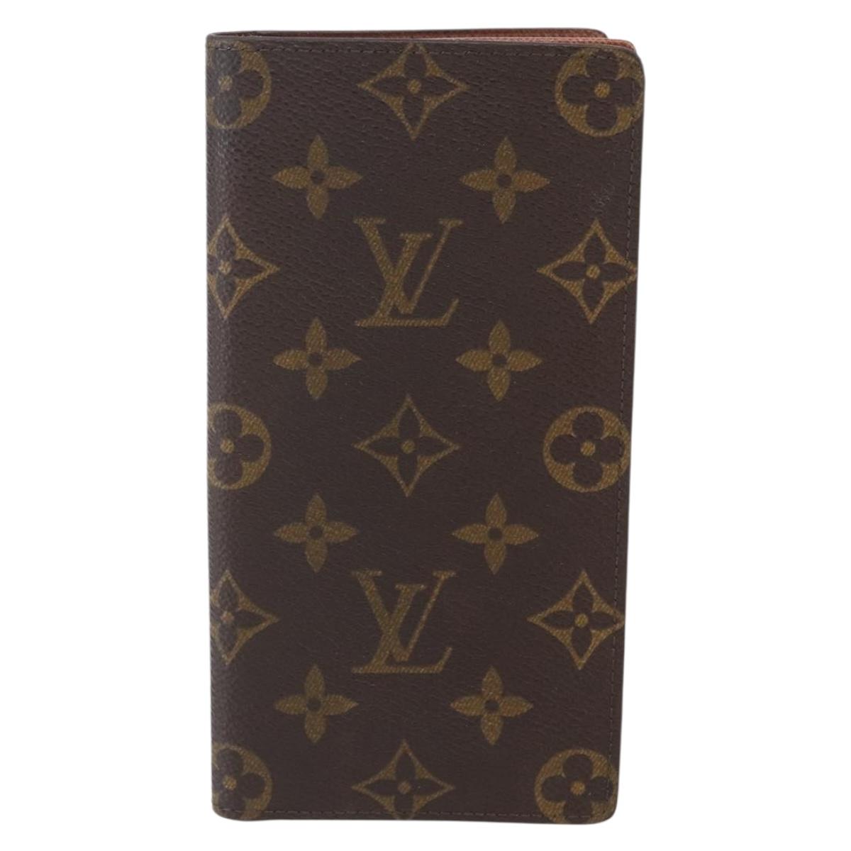 LOUIS VUITTON Monogram Porte Cartes Credit Long Wallet M60825 LV Auth ki6101