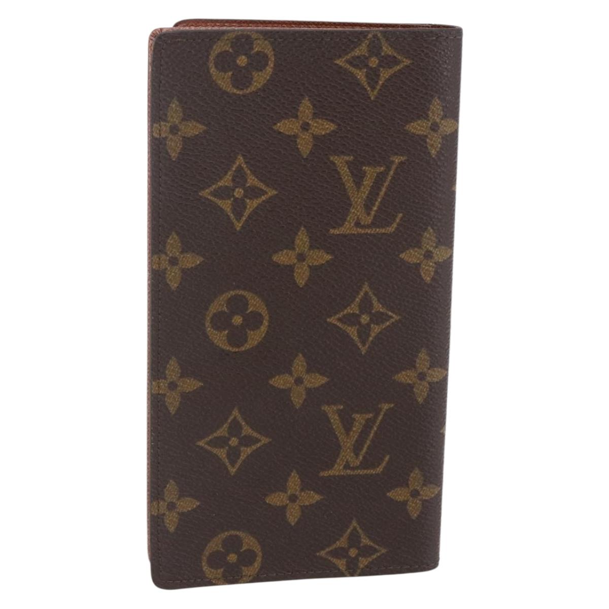 LOUIS VUITTON Monogram Porte Cartes Credit Long Wallet M60825 LV Auth ki6101