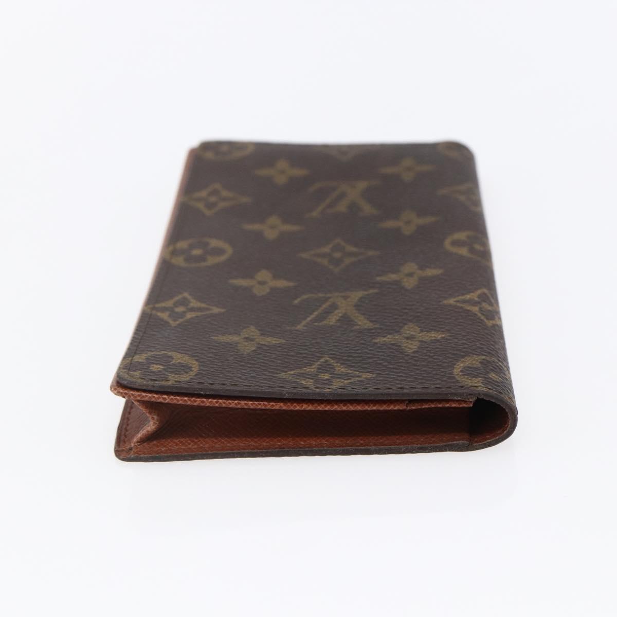 LOUIS VUITTON Monogram Porte Cartes Credit Long Wallet M60825 LV Auth ki6101