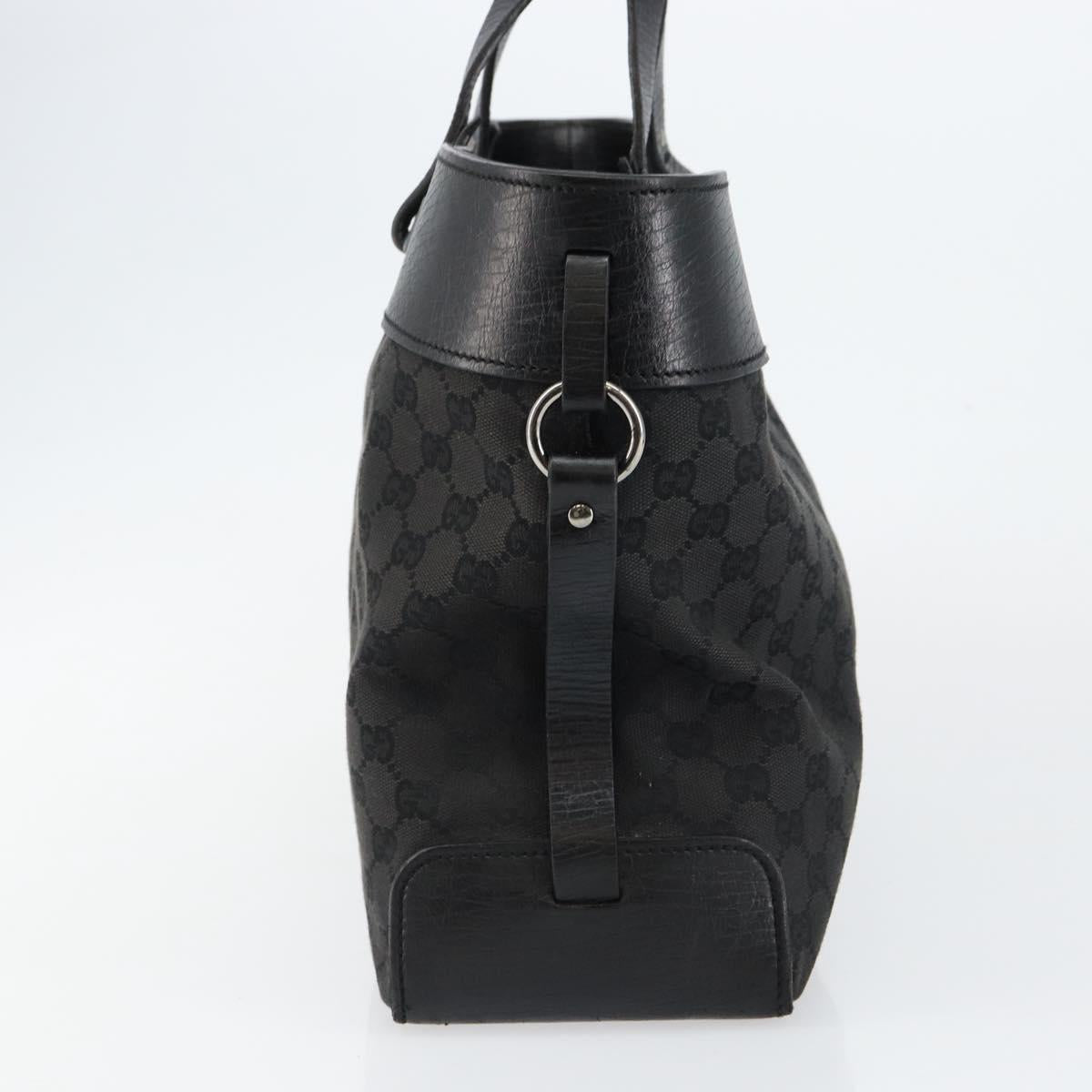 GUCCI GG Canvas Tote Bag Black Auth ki6111