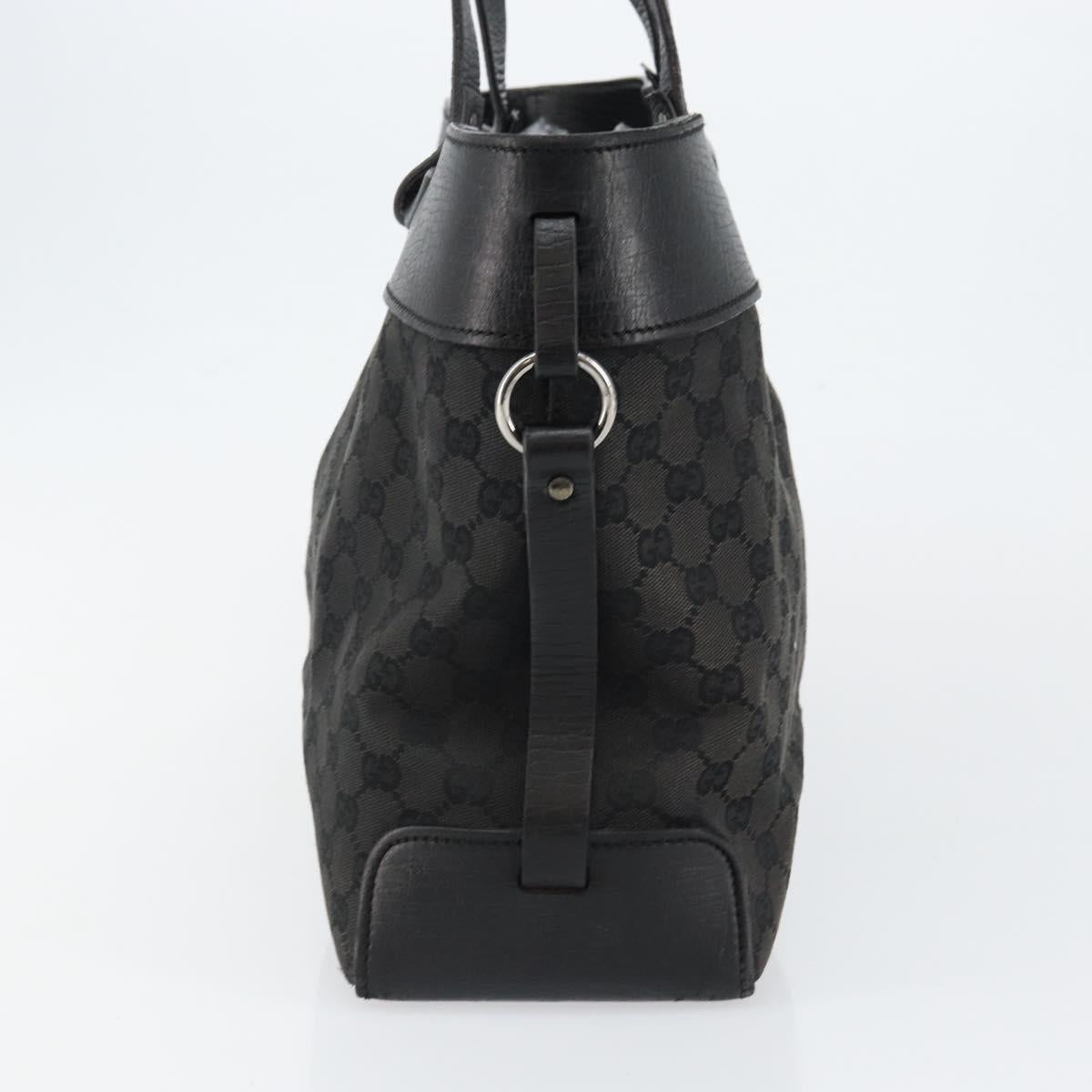 GUCCI GG Canvas Tote Bag Black Auth ki6111