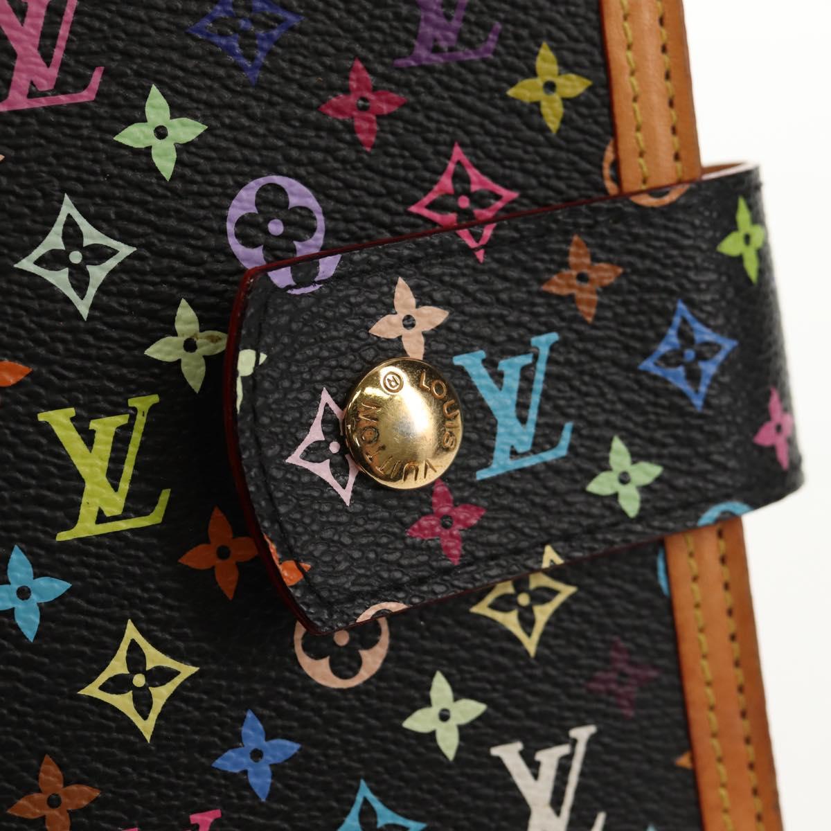 LOUIS VUITTON Multicolor Agenda GM Day Planner Cover Black R20893 Auth ki6115V