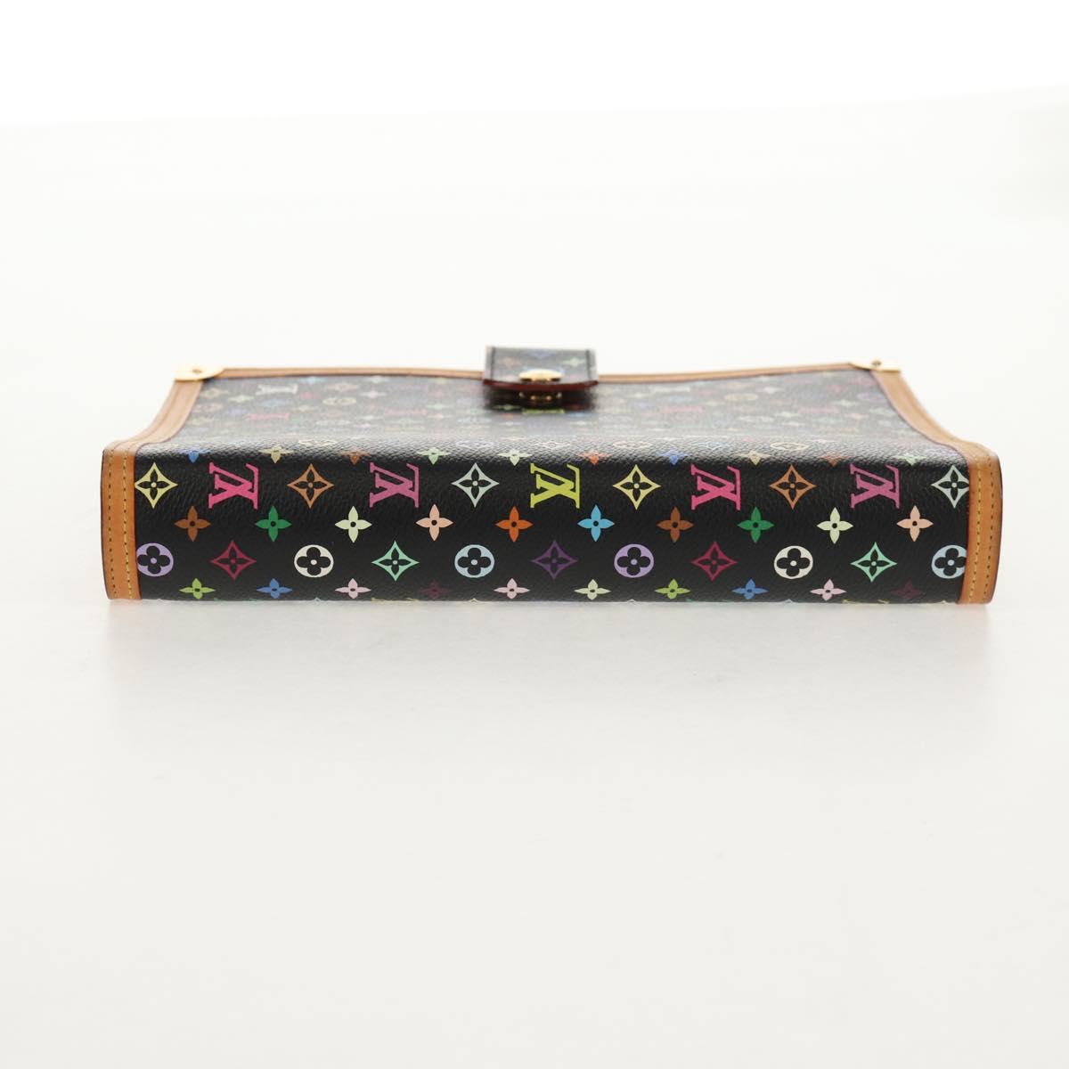 LOUIS VUITTON Multicolor Agenda GM Day Planner Cover Black R20893 Auth ki6115V
