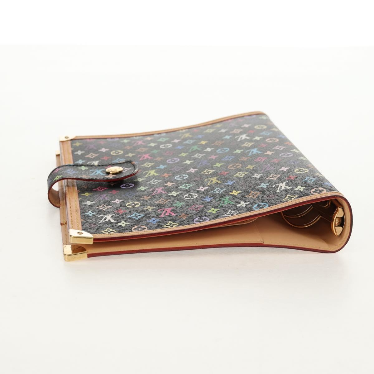 LOUIS VUITTON Multicolor Agenda GM Day Planner Cover Black R20893 Auth ki6115V