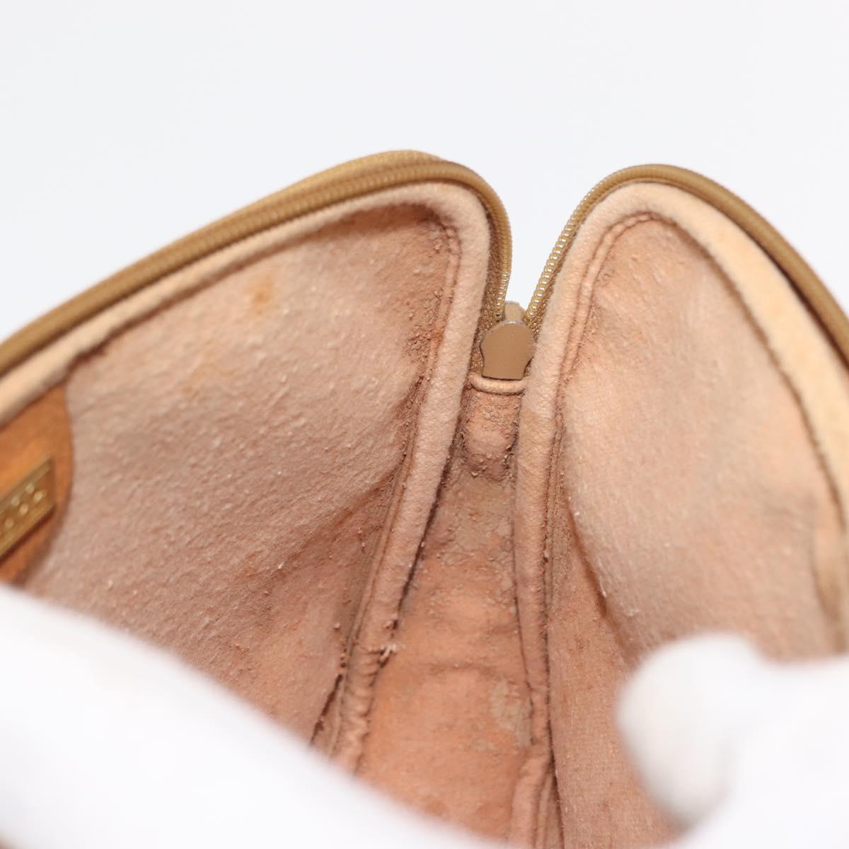 GUCCI Micro GG Supreme Shoulder Bag PVC Beige Gold 007 123 0428 Auth ki6116