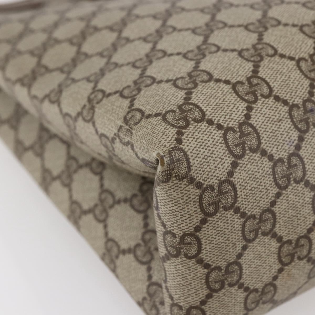 GUCCI GG Supreme Tote Bag PVC Beige Gold 39 02 061 Auth ki6118