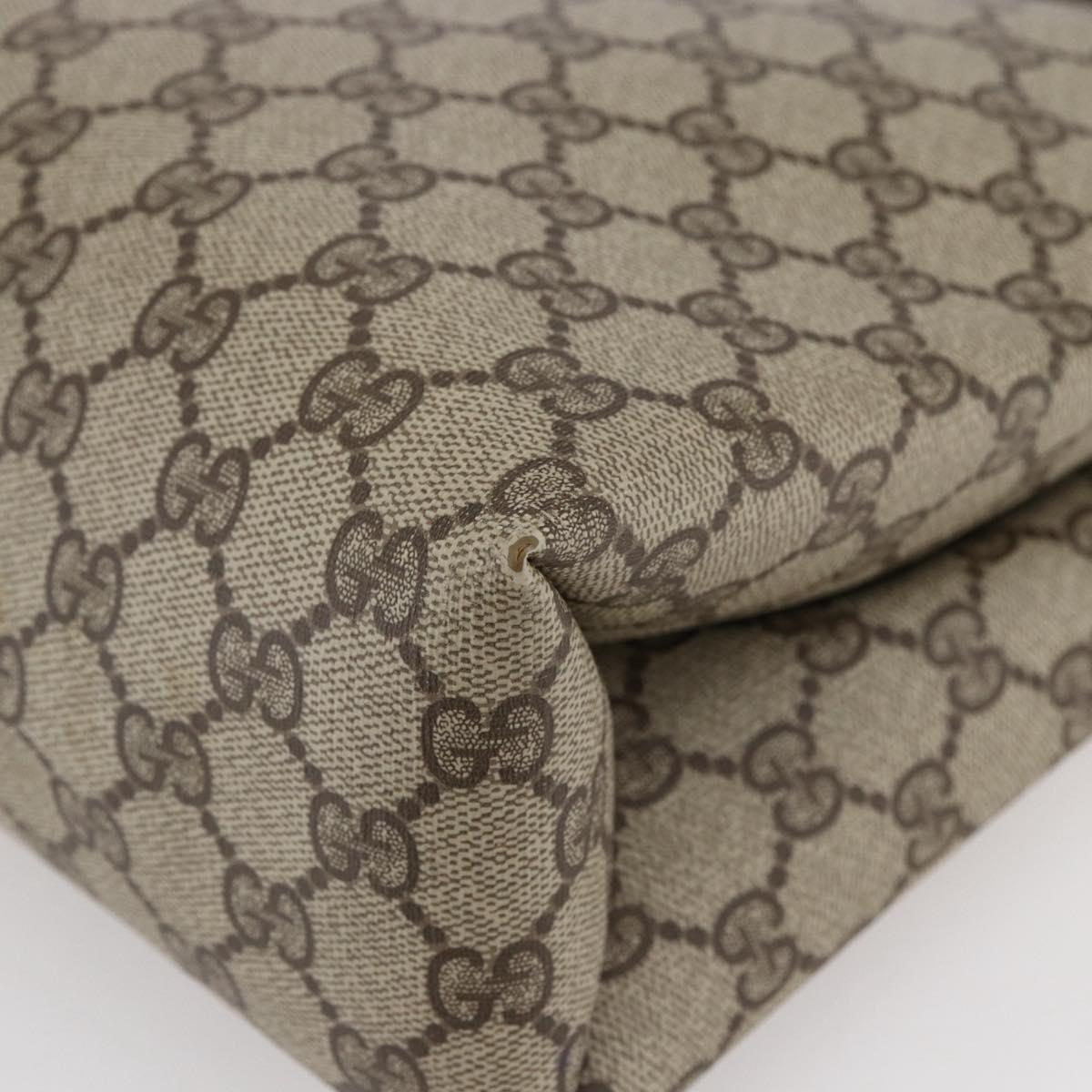 GUCCI GG Supreme Tote Bag PVC Beige Gold 39 02 061 Auth ki6118