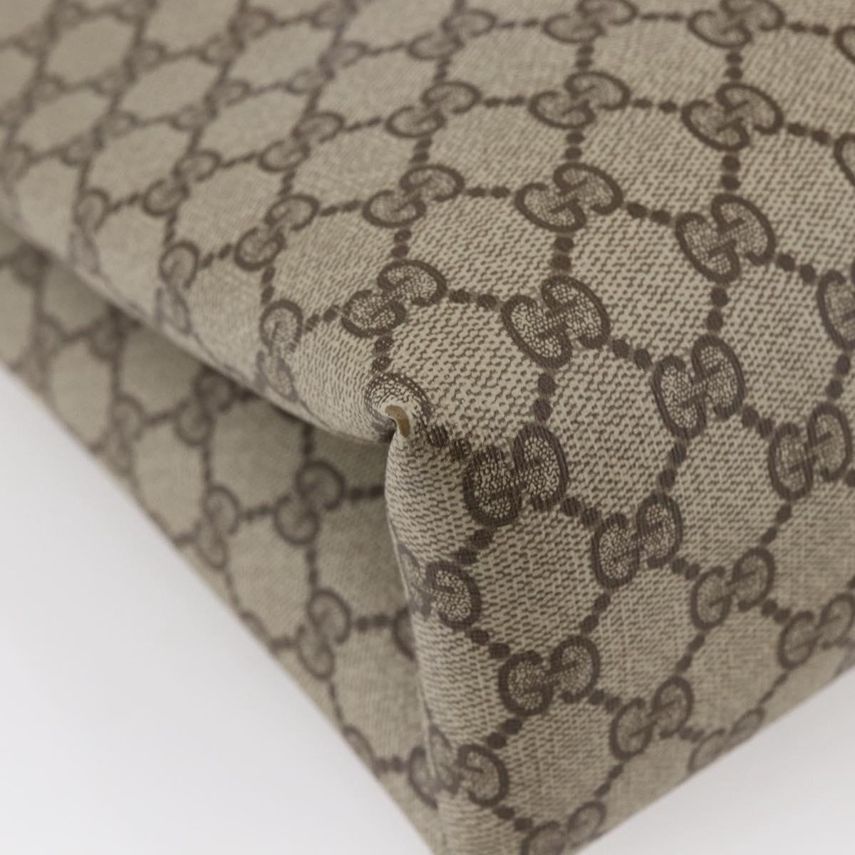 GUCCI GG Supreme Tote Bag PVC Beige Gold 39 02 061 Auth ki6118