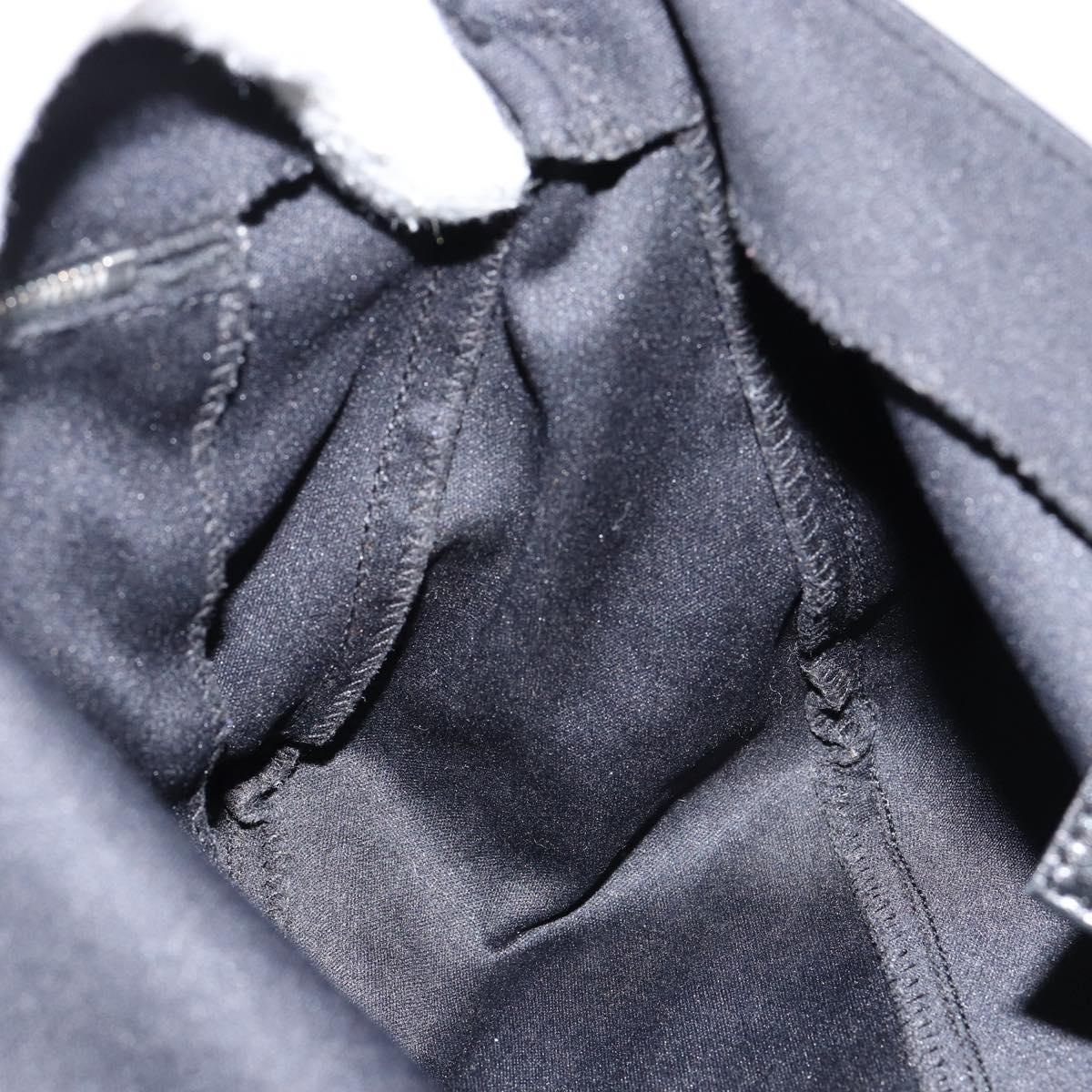 FENDI Mamma Baguette Shoulder Bag Nylon Black Silver Auth ki6120