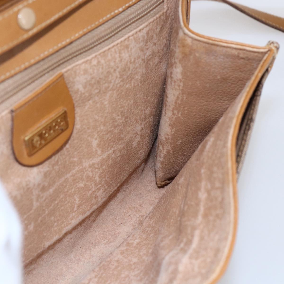 GUCCI Micro GG Supreme Shoulder Bag PVC Beige Gold 004 89 0265 Auth ki6121