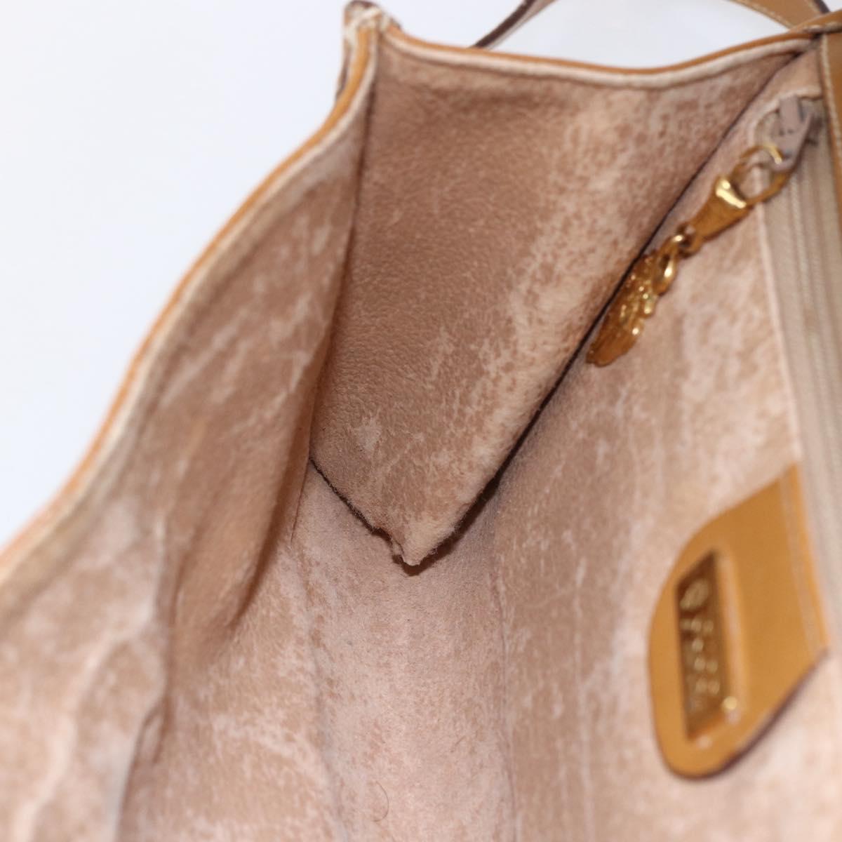 GUCCI Micro GG Supreme Shoulder Bag PVC Beige Gold 004 89 0265 Auth ki6121