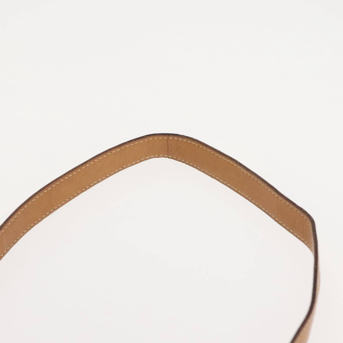 GUCCI Micro GG Supreme Shoulder Bag PVC Beige Gold Auth ki6122