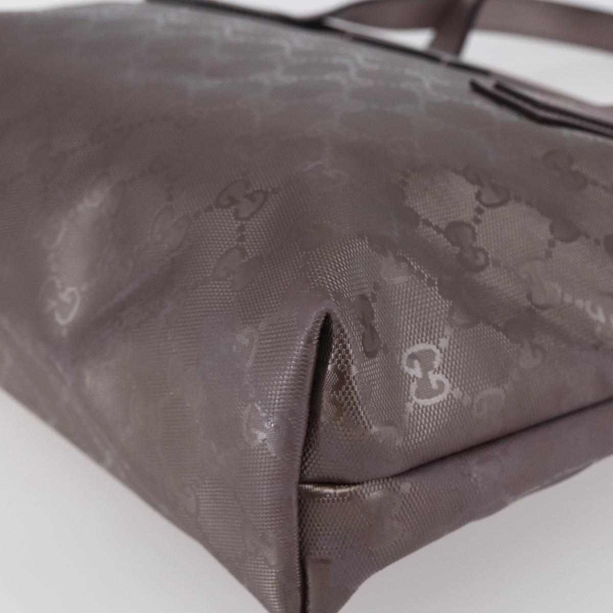 GUCCI GG Implementation Tote Bag PVC Silver Pink gray 211138 Auth ki6125