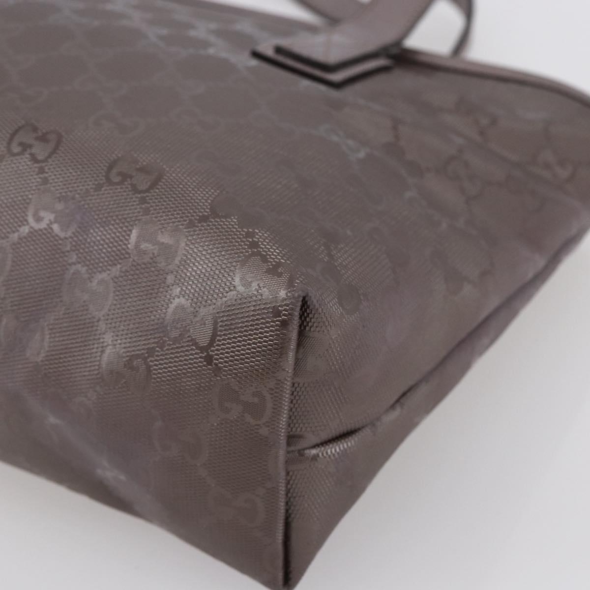 GUCCI GG Implementation Tote Bag PVC Silver Pink gray 211138 Auth ki6125