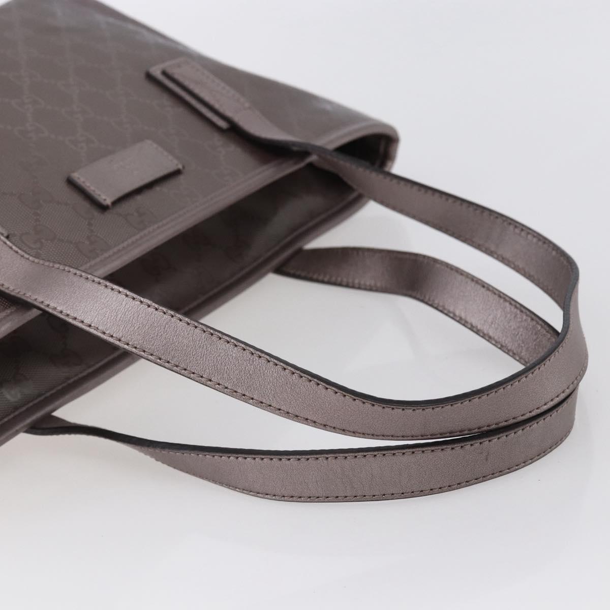 GUCCI GG Implementation Tote Bag PVC Silver Pink gray 211138 Auth ki6125