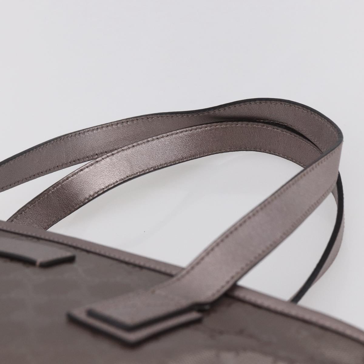 GUCCI GG Implementation Tote Bag PVC Silver Pink gray 211138 Auth ki6125