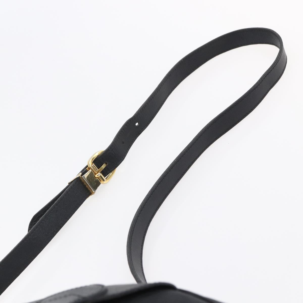 Christian Dior Trotter Canvas Shoulder Bag Black Auth ki6126